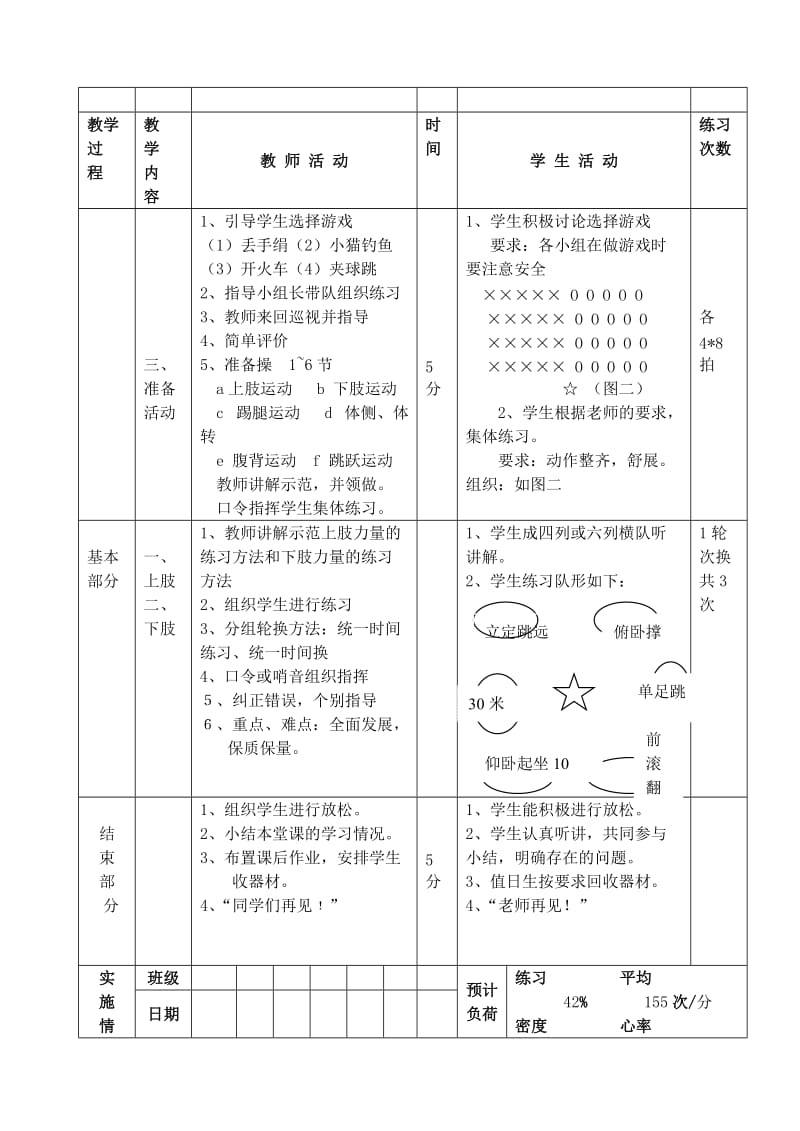 2019-2020年九年级体育 教案（素质练习1） 人教新课标版.doc_第2页