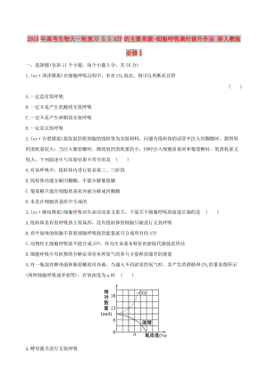 2019年高考生物大一輪復(fù)習(xí) 5.3 ATP的主要來源-細(xì)胞呼吸課時提升作業(yè) 新人教版必修1.doc