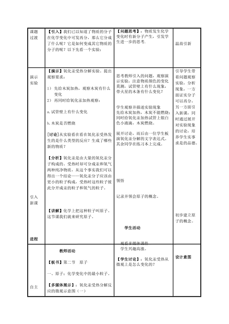 2019-2020年九年级化学《原子》教学设计 人教新课标版.doc_第2页