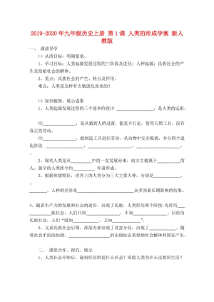 2019-2020年九年級(jí)歷史上冊(cè) 第1課 人類(lèi)的形成學(xué)案 新人教版.doc