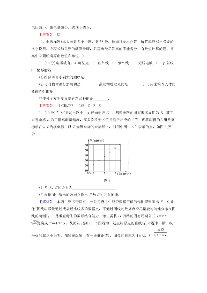 2019年高中物理 第3章《电磁场与电磁波》综合检测 沪科版选修3-4.doc_第3页