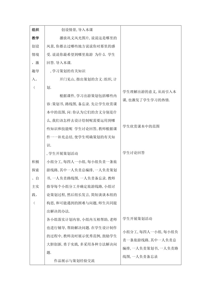 2019-2020年七年级美术上册《策划一次出游活动》教案及反思 人美版.doc_第2页