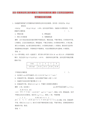 2019年高考化學三輪專題復習 考前體系通關練 題型8 化學反應速率和化學平衡的分析與判斷.doc