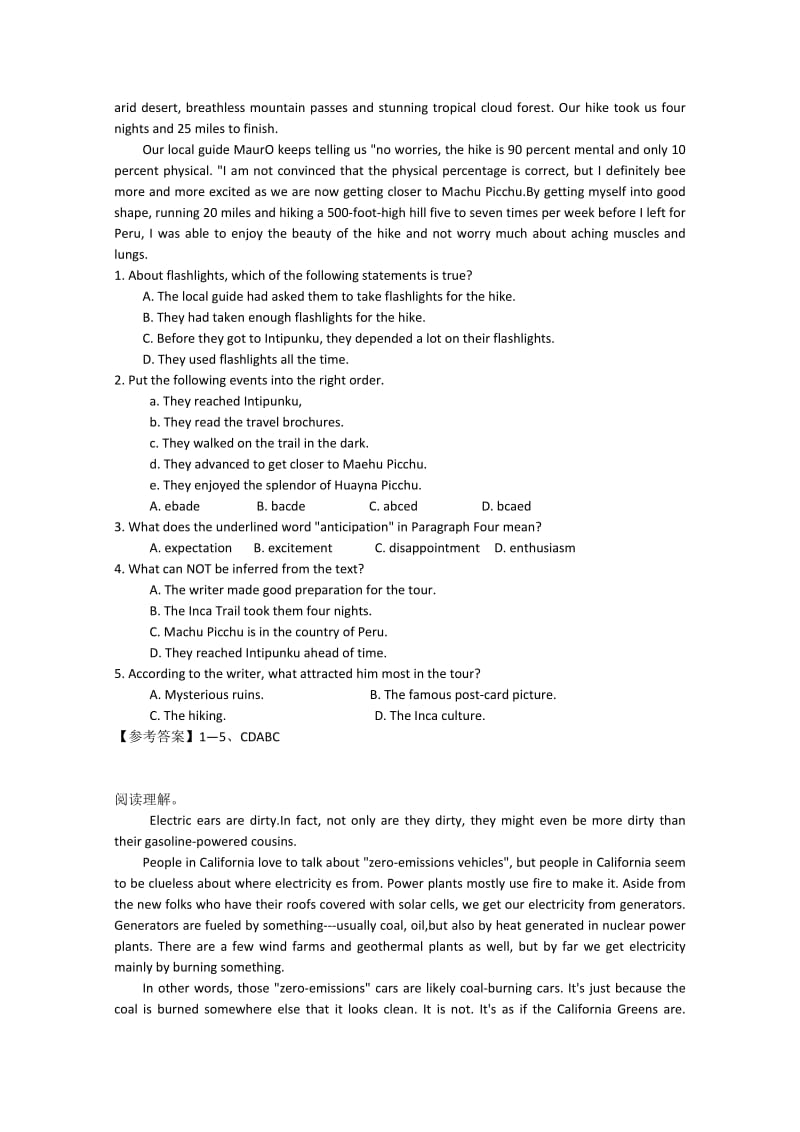 2019-2020年高考英语冲刺阅读完型写作自练3.doc_第3页