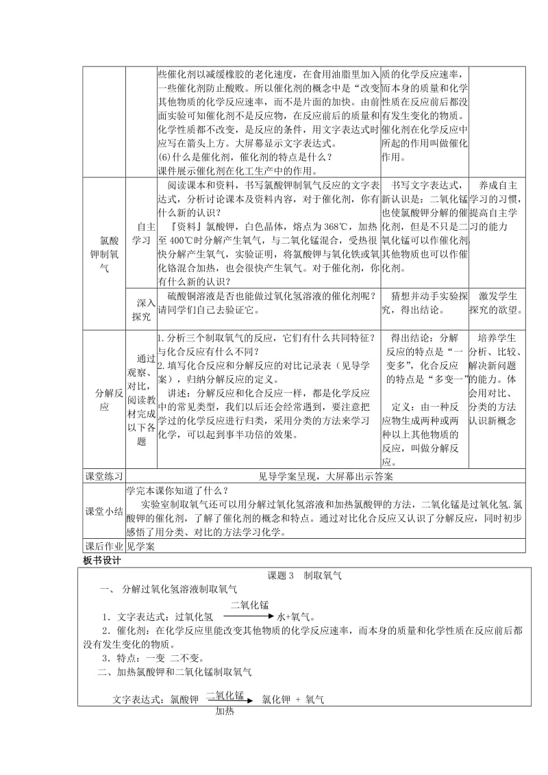 2019-2020年九年级化学上册 第二单元 课题3 制取氧气教案 （新版）新人教版 (IV).doc_第3页