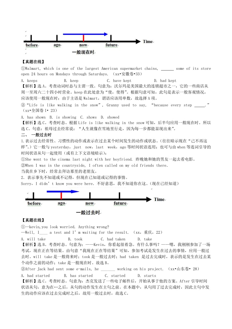 2019-2020年高考英语总复习 动词的时态.doc_第2页