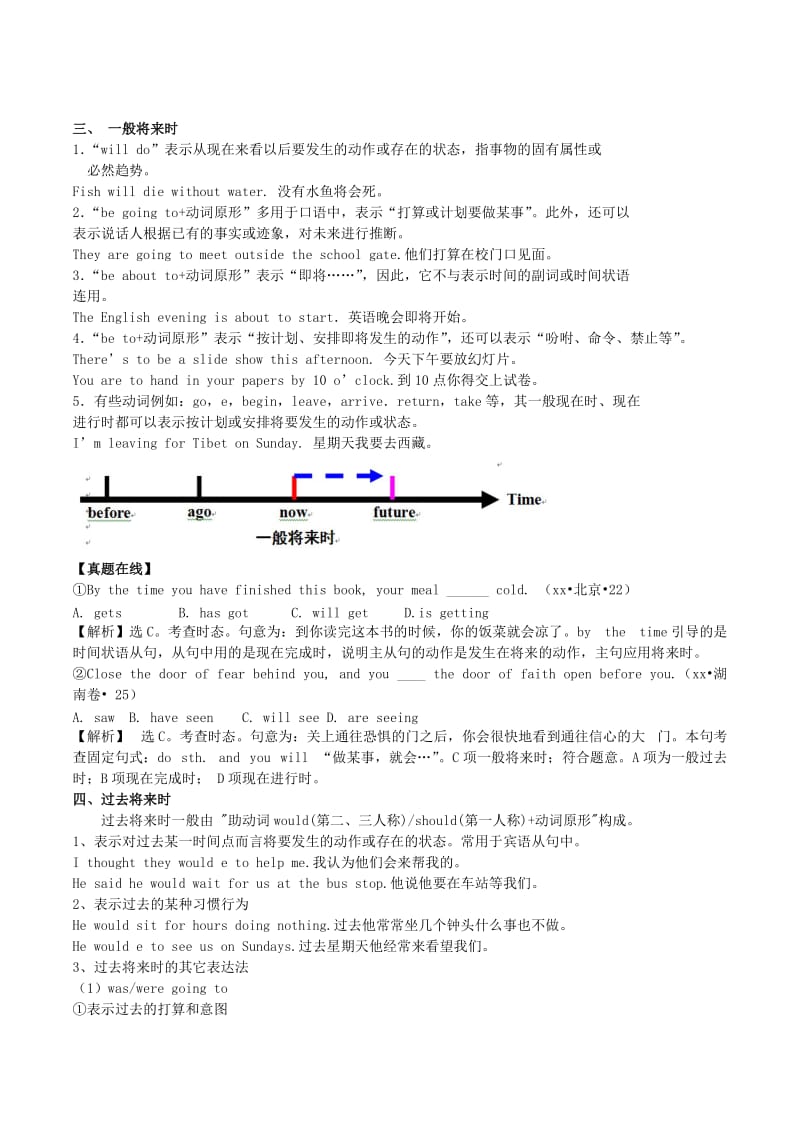 2019-2020年高考英语总复习 动词的时态.doc_第3页