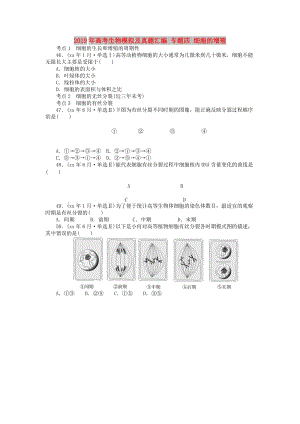 2019年高考生物模擬及真題匯編 專題四 細(xì)胞的增殖.doc