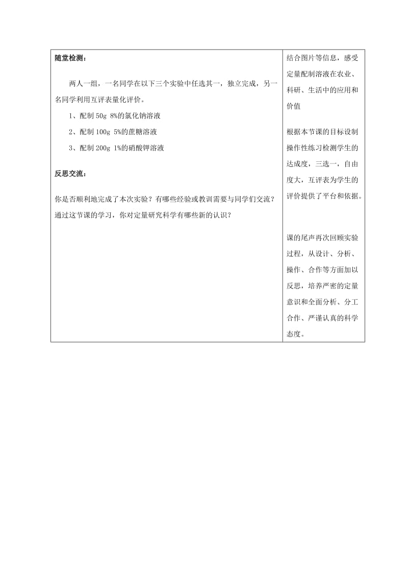 2019-2020年九年级化学上册 第一单元《到实验室去 配置一定溶质质量分数的溶液》教学设计 （新版）鲁教版.doc_第3页