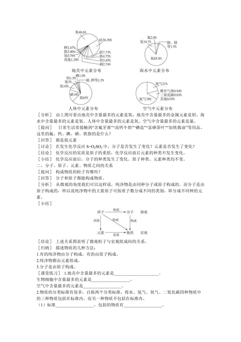 2019-2020年九年级化学上册 第四单元课题2 元素（第1课时）示范教案 人教新课标版.doc_第3页