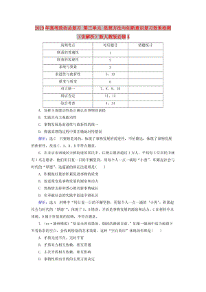 2019年高考政治總復(fù)習(xí) 第三單元 思想方法與創(chuàng)新意識(shí)復(fù)習(xí)效果檢測（含解析）新人教版必修4.doc