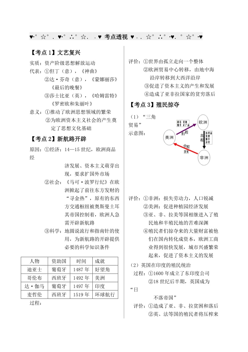 2019-2020年中考历史总复习 第十七讲 欧洲近代史试题.doc_第2页