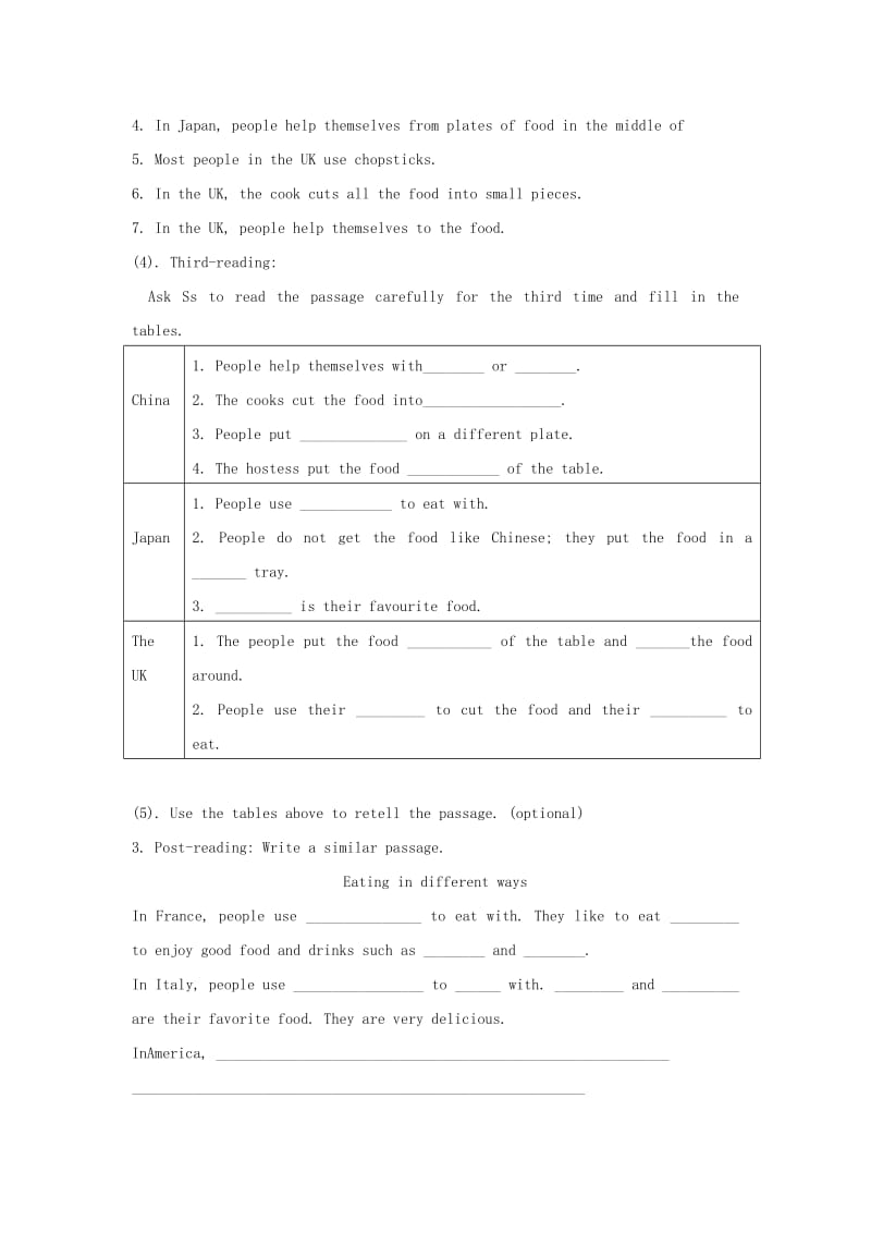 2019-2020年七年级英语下册 Unit 7 Foods and drinks Reading教案 牛津广州版.doc_第2页