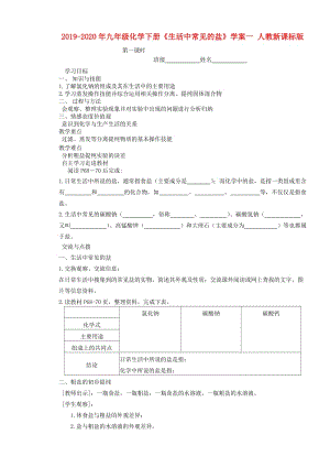 2019-2020年九年級(jí)化學(xué)下冊《生活中常見的鹽》學(xué)案一 人教新課標(biāo)版.doc