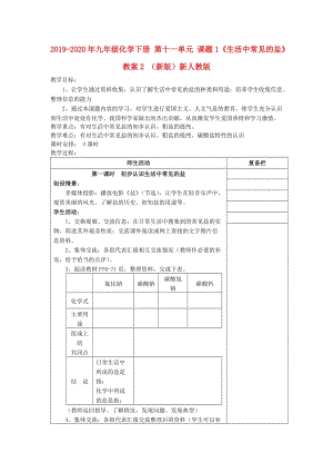 2019-2020年九年級(jí)化學(xué)下冊 第十一單元 課題1《生活中常見的鹽》教案2 （新版）新人教版.doc