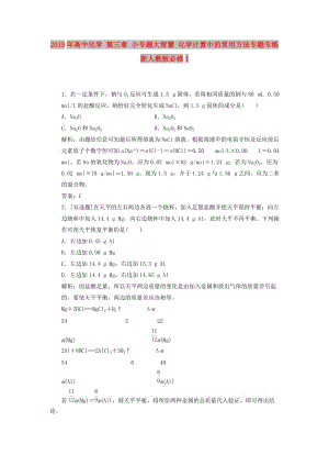 2019年高中化學(xué) 第三章 小專題大智慧 化學(xué)計算中的常用方法專題專練 新人教版必修1.doc