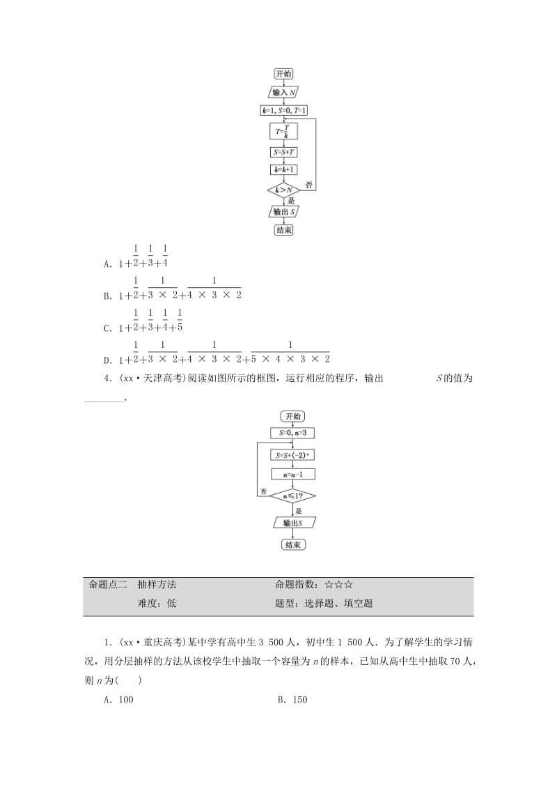 2019-2020年高考数学大一轮复习 算法、统计与统计案例板块命题点专练（十六）理（含解析）.doc_第2页