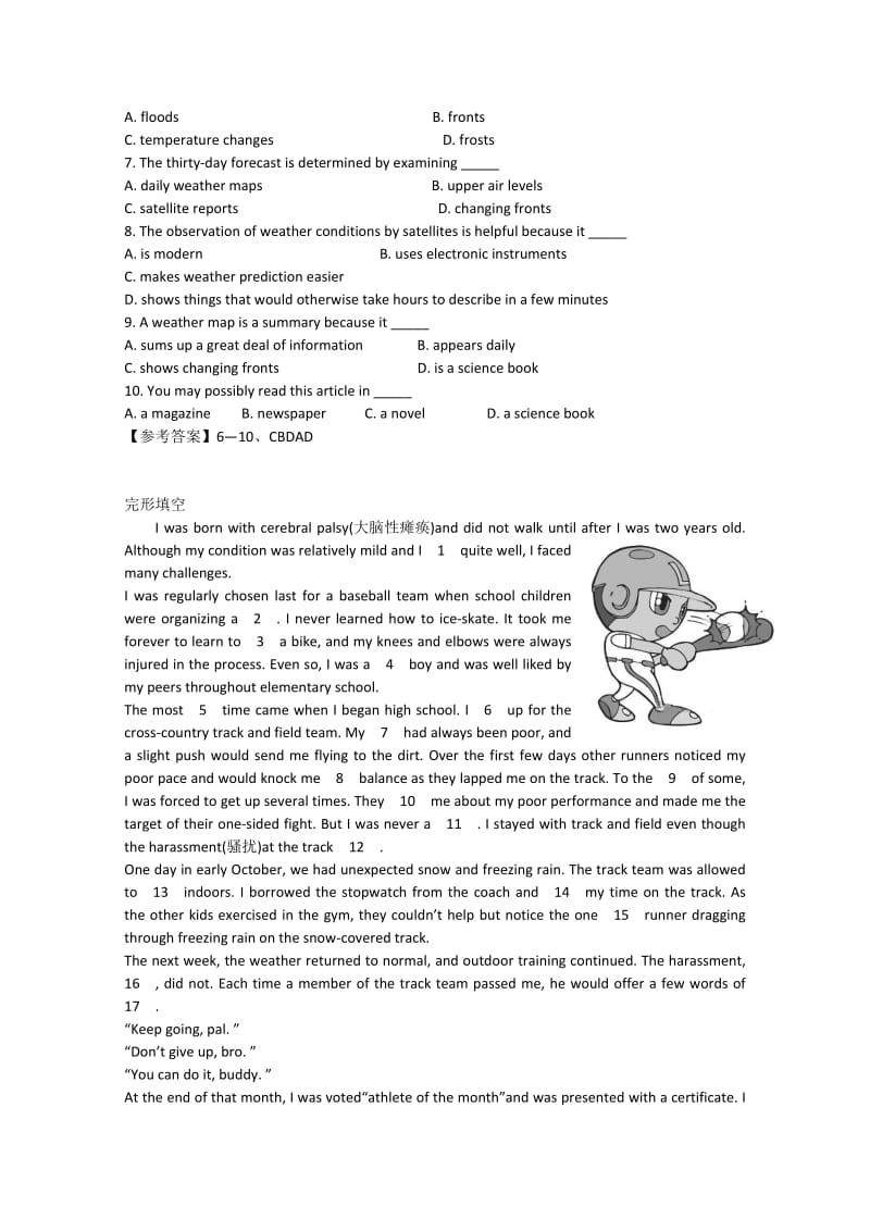 2019-2020年高考英语（四月）阅读理解、完形填空课外练（4）.doc_第3页