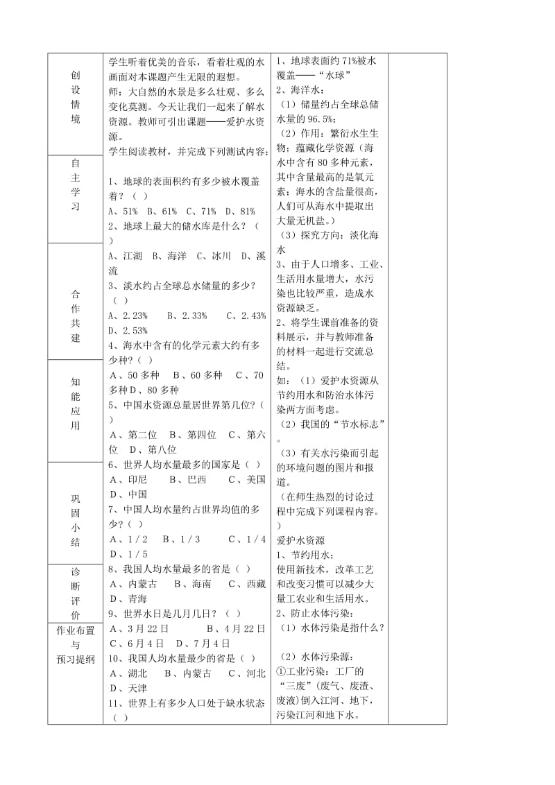 2019-2020年九年级化学上册《4.1 爱护水资源》教案 （新版）新人教版 (I).doc_第2页