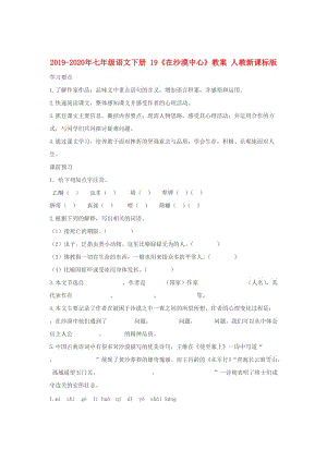 2019-2020年七年級(jí)語(yǔ)文下冊(cè) 19《在沙漠中心》教案 人教新課標(biāo)版.doc