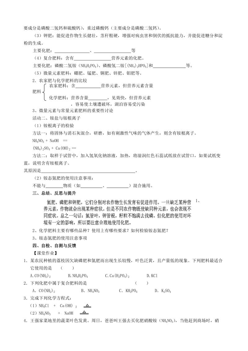 2019-2020年九年级化学全册《7.3 几种重要的盐（第4课时）》学案（新版）沪教版.doc_第2页