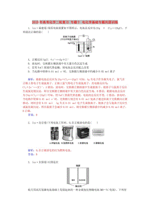 2019年高考化學(xué)二輪復(fù)習(xí) 專題十 電化學(xué)基礎(chǔ)專題鞏固訓(xùn)練.doc