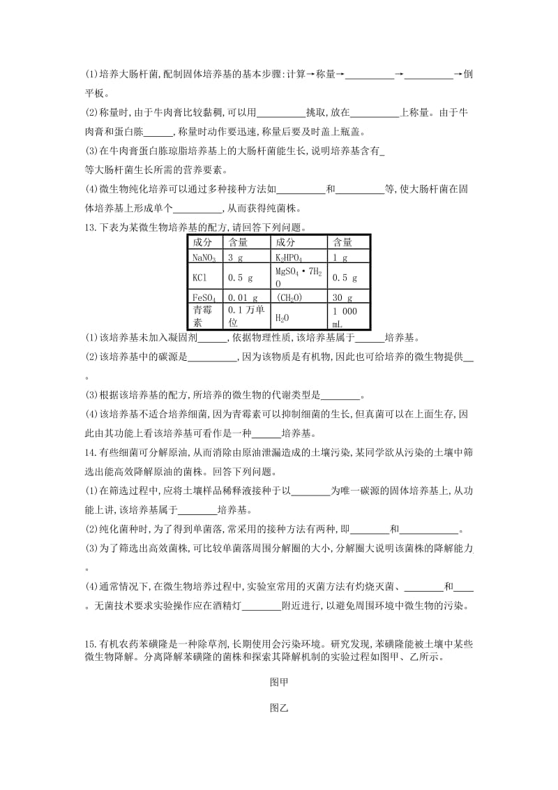 2019-2020年高考生物 微生物的实验室培养课时训练2.doc_第2页