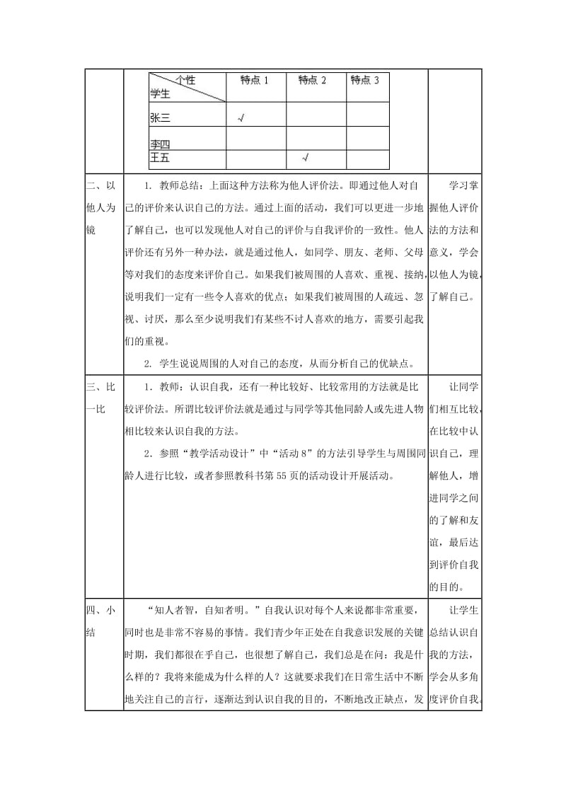 2019-2020年七年级政治上册 第8课 正视自我 成就自我教案 教科版.doc_第2页