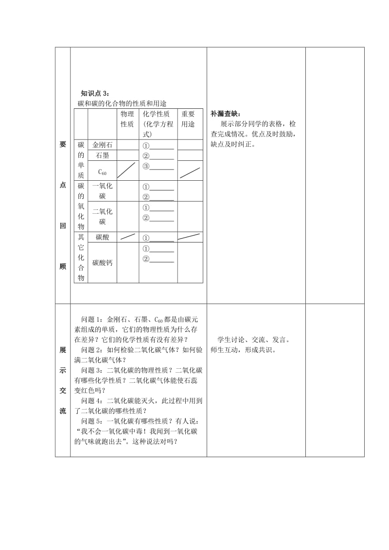 2019-2020年九年级化学上册 第六单元 复习教案 新人教版.doc_第3页