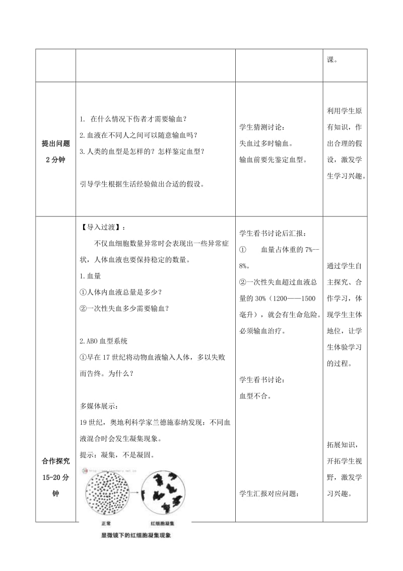 2019-2020年七年级生物下册 第3单元 第3章 第1节 物质运输的载体（第3课时）教案2 （新版）济南版.doc_第2页