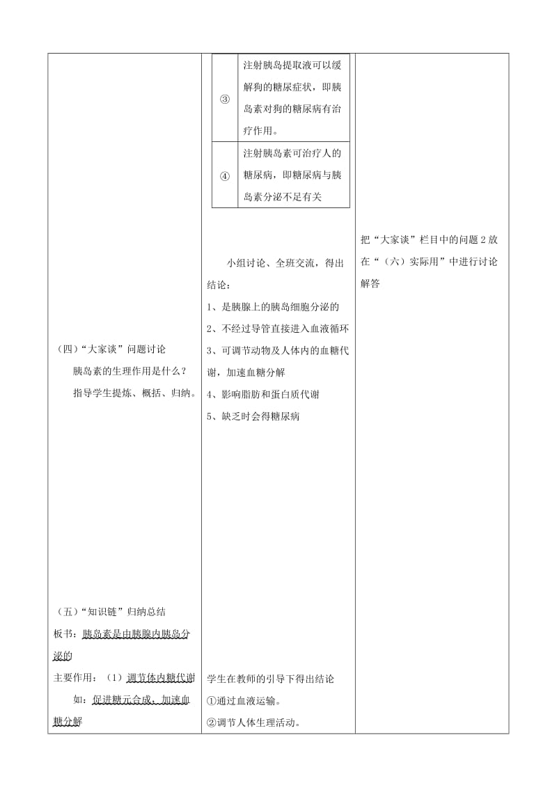 2019-2020年七年级生物下册 5.1《激素与生长发育》第二课时教学设计 冀教版.doc_第3页