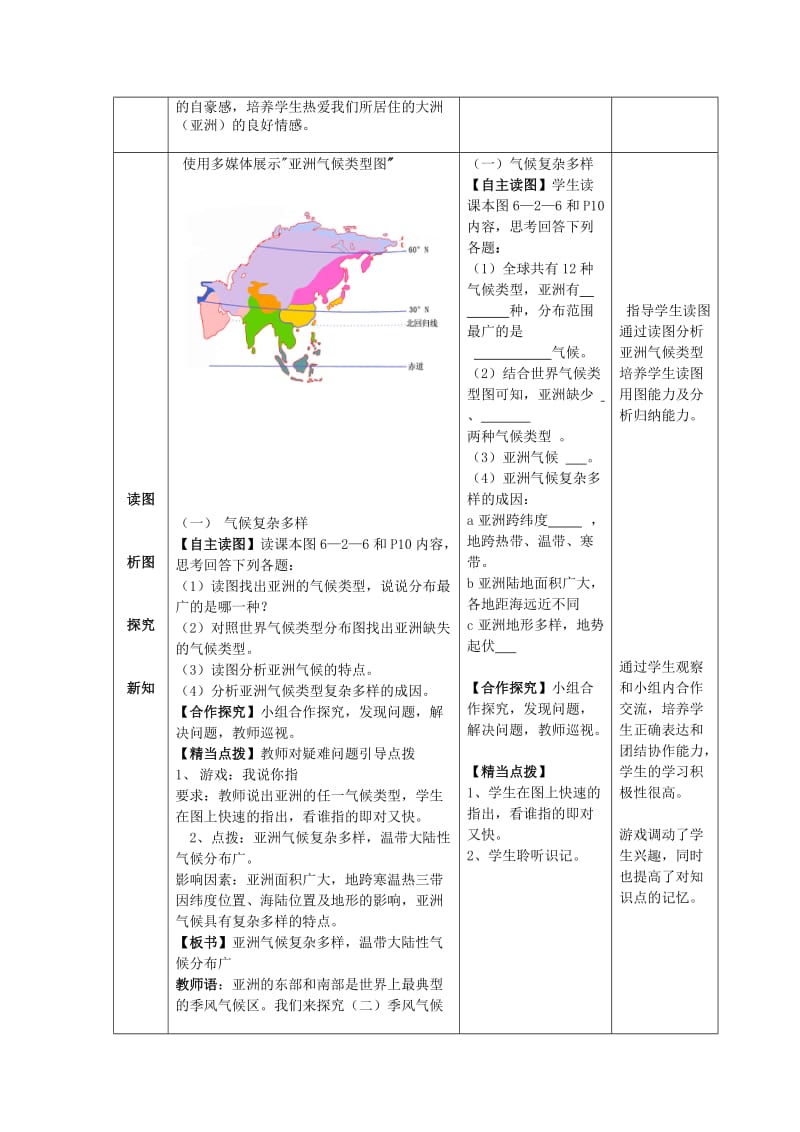 2019-2020年七年级地理下册 6.2 复杂多样的自然环境（第2课时）教学案1（无答案）（新版）商务星球版.doc_第2页