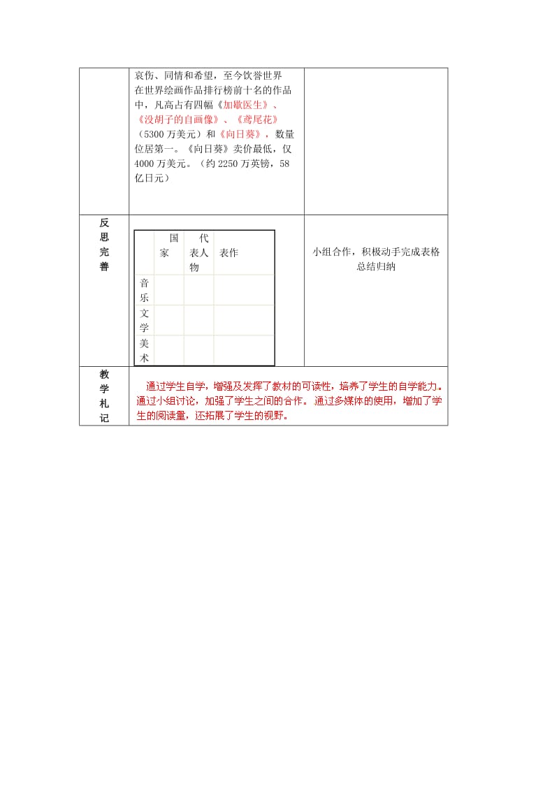 2019-2020年九年级历史上册 第23课《世界文化的杰作》教案 新人教版.doc_第3页