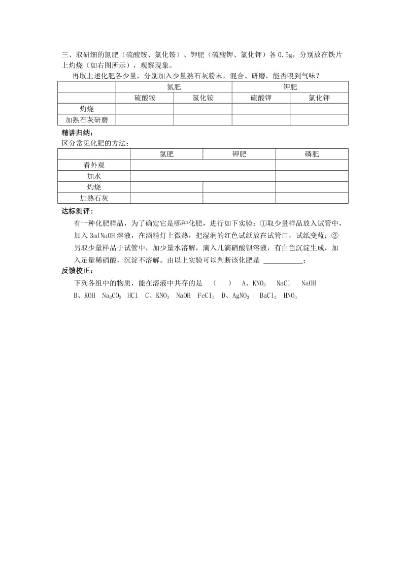 2019-2020年九年级化学下册 11.2 化学肥料导学案（新版）新人教版 (I).doc_第2页