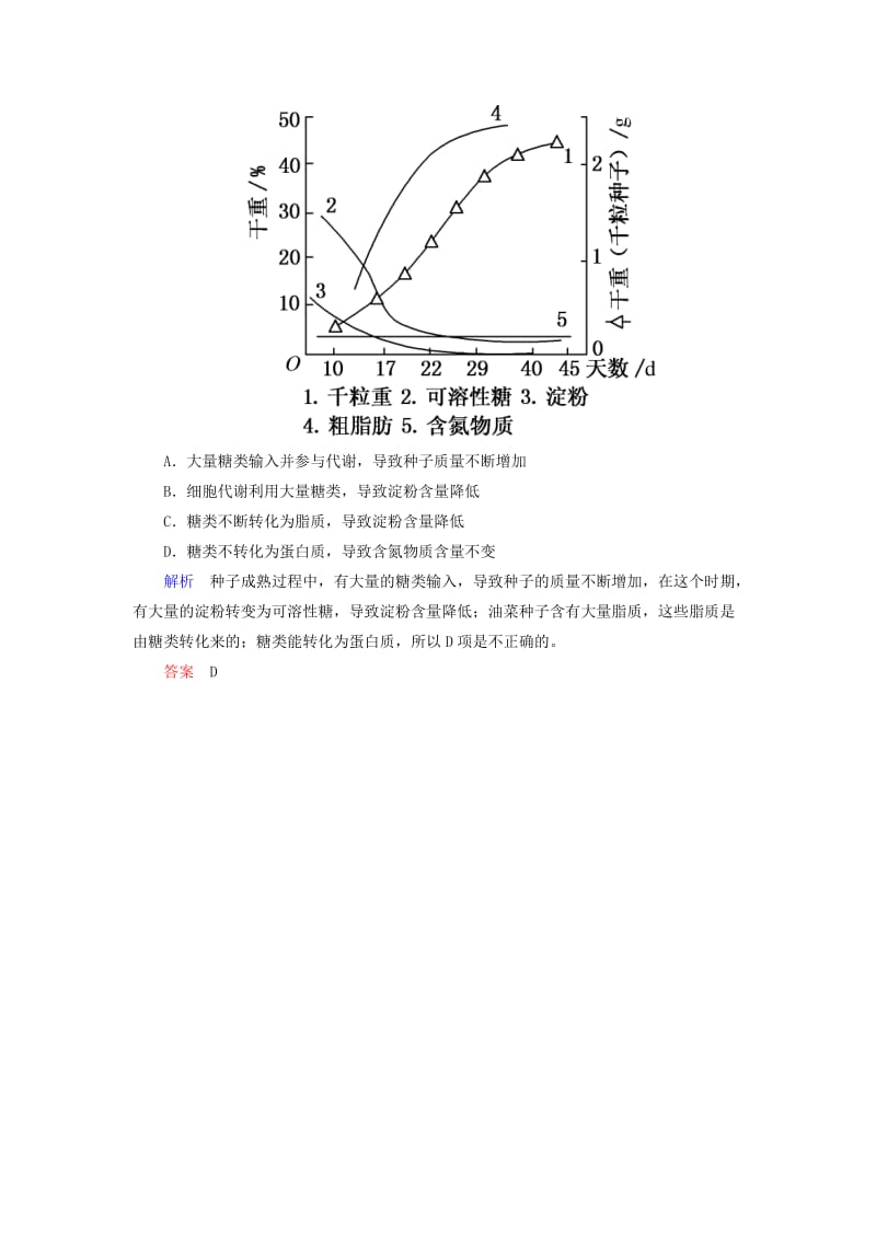 2019-2020年高考生物总复习 1.4核酸、糖类和脂质双基考题 新人教版必修1.doc_第3页