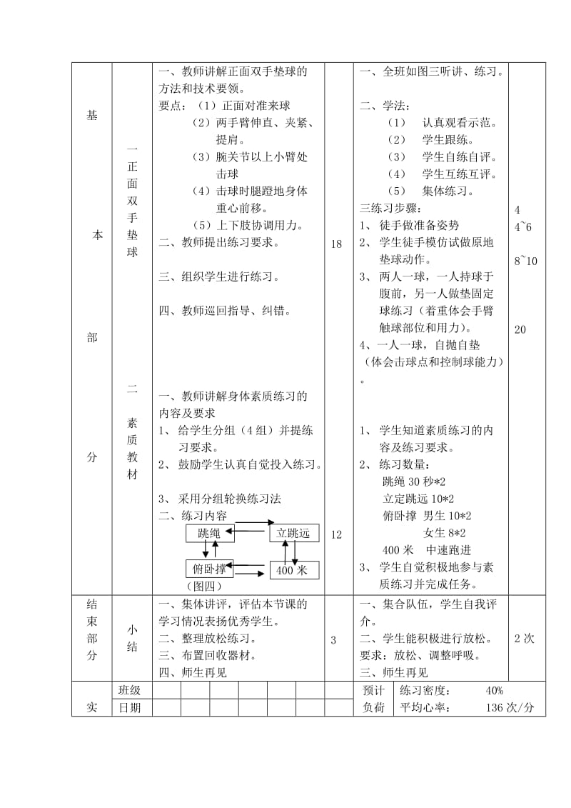 2019-2020年九年级体育 第2周 第3次课教案.doc_第3页