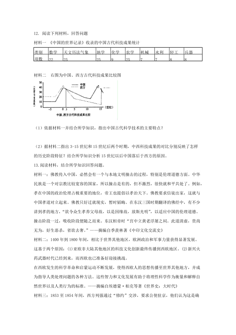 2019年高二历史寒假作业（二）.doc_第3页