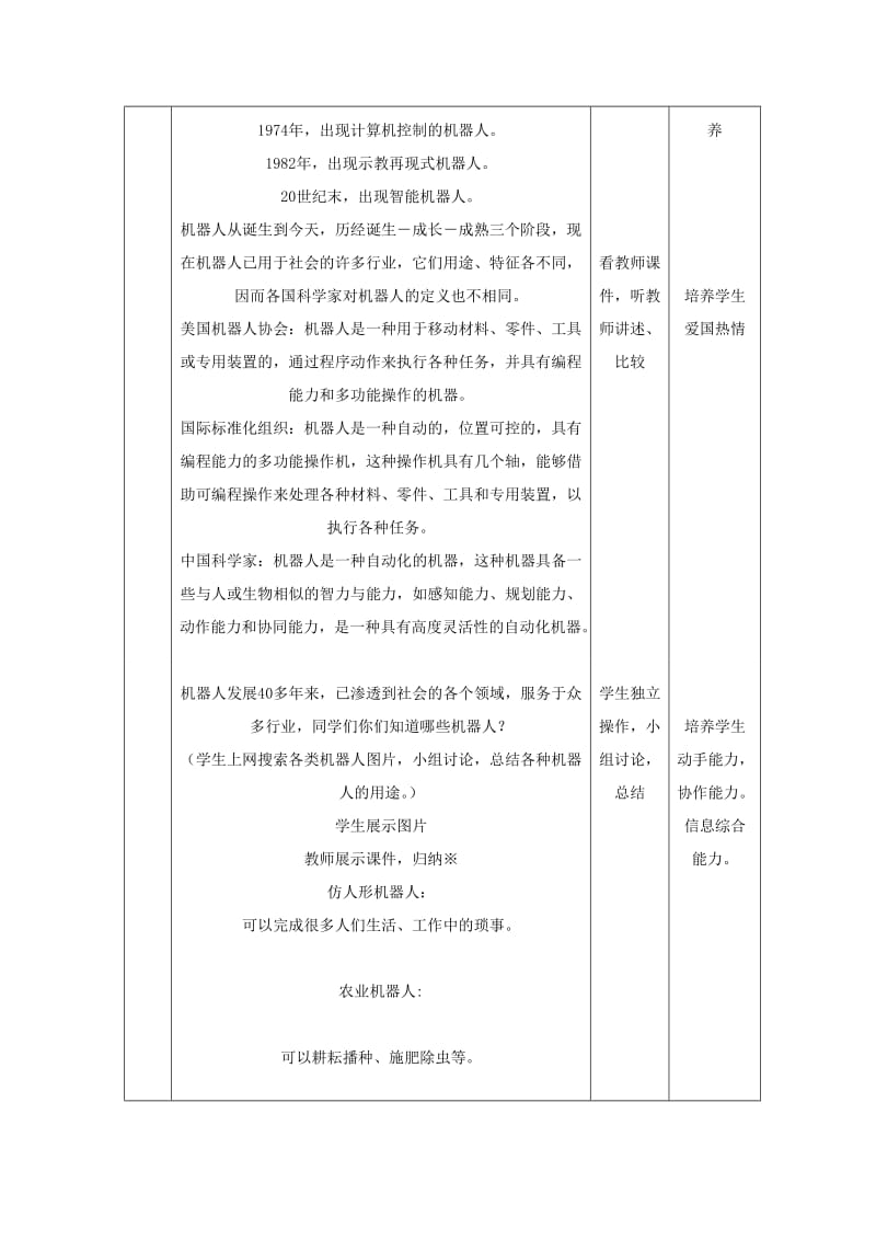 2019-2020年九年级信息技术下册 第1课《机器人简介》教学设计 川教版.doc_第3页