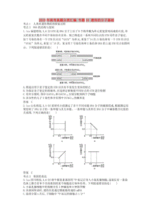 2019年高考真題分類匯編 專題10 遺傳的分子基礎(chǔ).doc