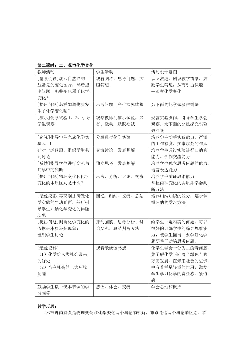 2019-2020年九年级化学全册《第一单元 步入化学殿堂》1.1 奇妙的化学教案 鲁教版.doc_第3页