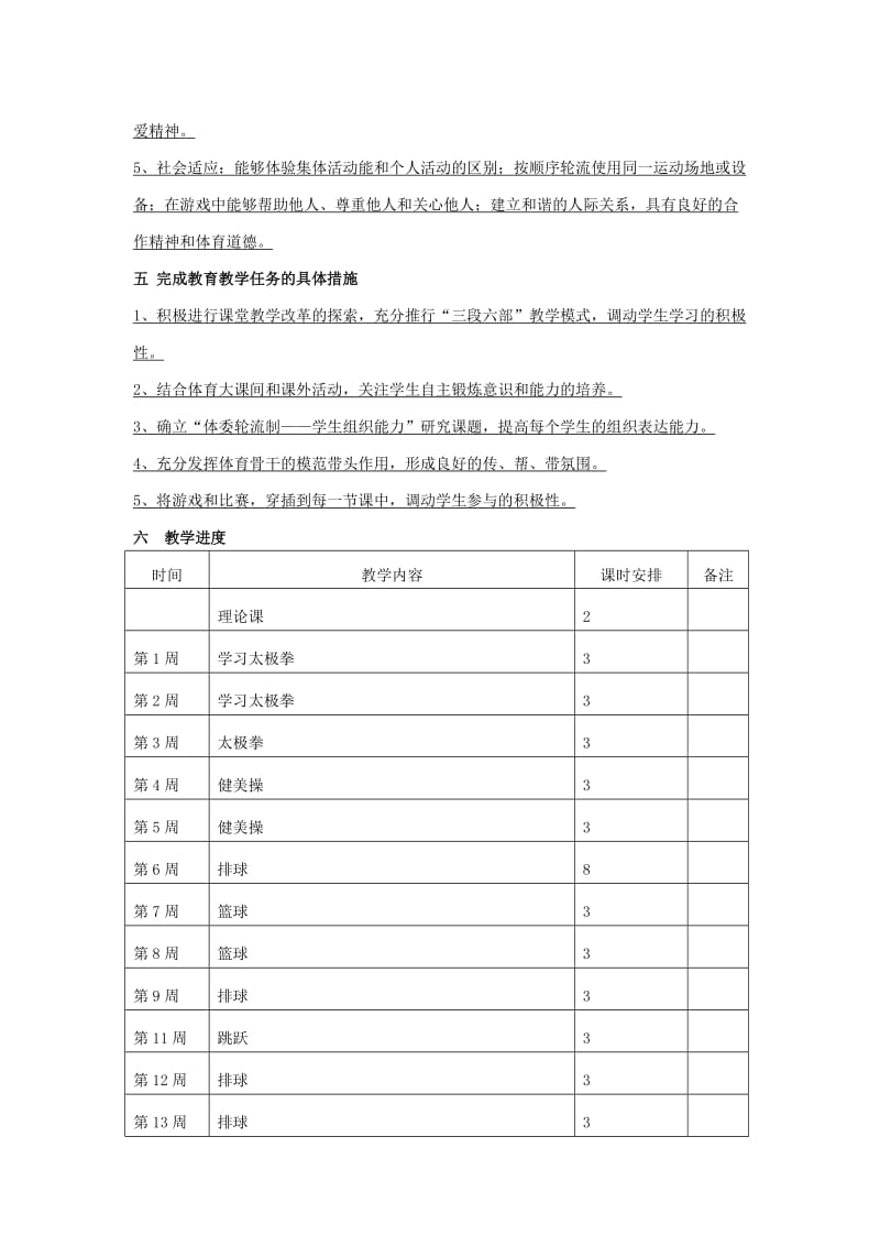 2019-2020年七年级体育 教育教学工作计划 人教新课标版.doc_第2页