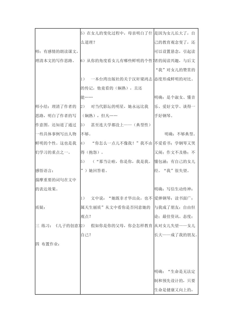 2019-2020年七年级语文下册 3.9《我家有女初长成》教案 北京课改版.doc_第2页