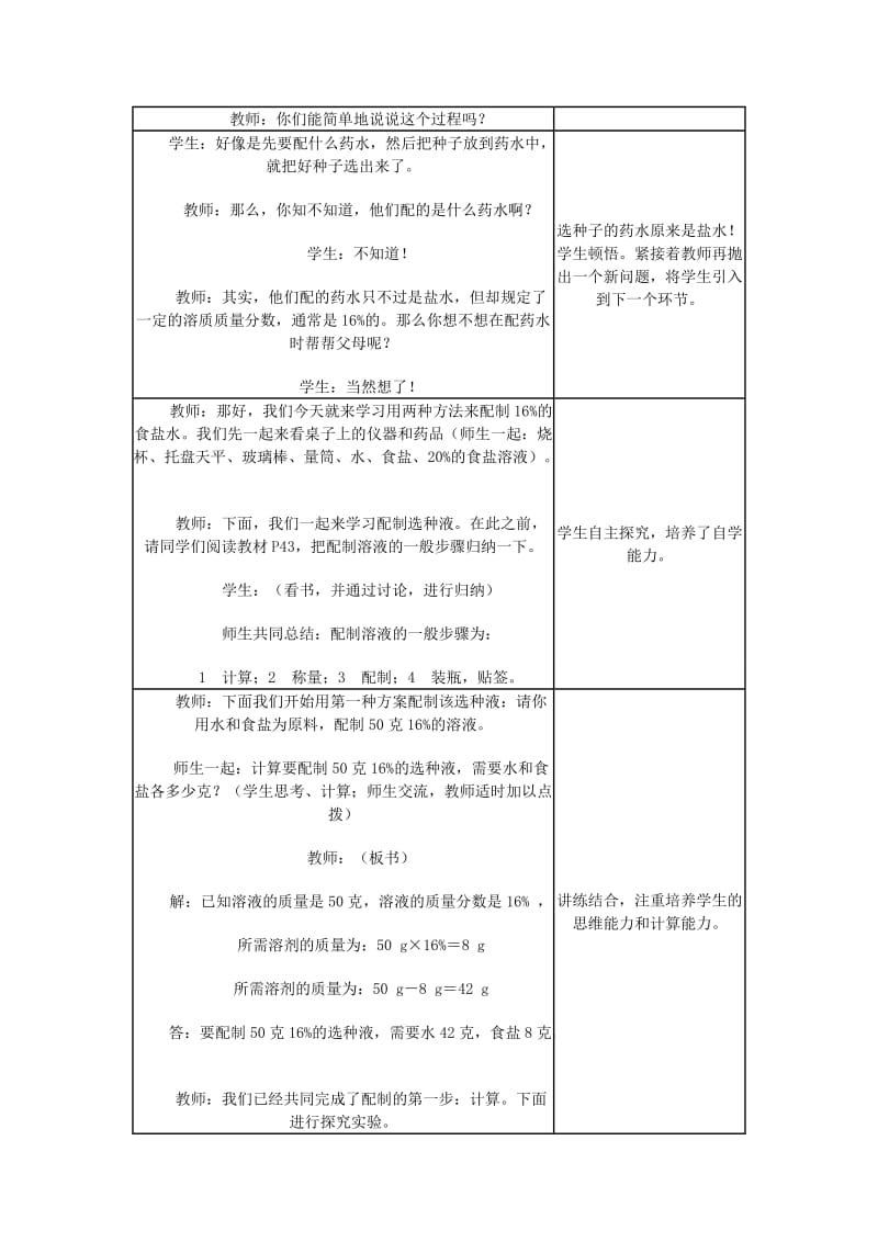 2019-2020年九年级化学下册《9.3 溶质的质量分数》教案（1） 人教新课标版.doc_第2页