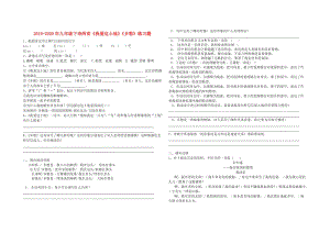 2019-2020年九年級(jí)下詩(shī)兩首《我愛(ài)這土地》《鄉(xiāng)愁》練習(xí)題.doc