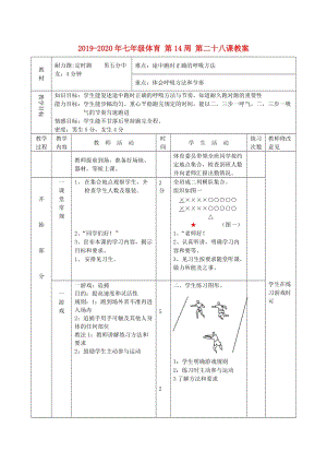 2019-2020年七年級體育 第14周 第二十八課教案.doc