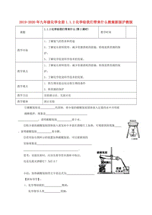 2019-2020年九年級(jí)化學(xué)全冊(cè)1.1.2化學(xué)給我們帶來(lái)什么教案新版滬教版.doc