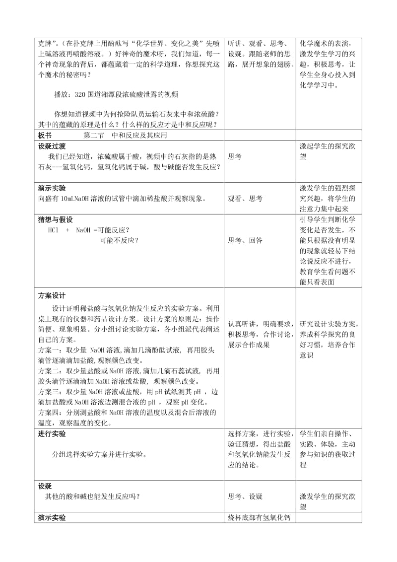 2019-2020年九年级化学全册 5.2《中和反应及其应用》教案 （新版）鲁教版.doc_第2页