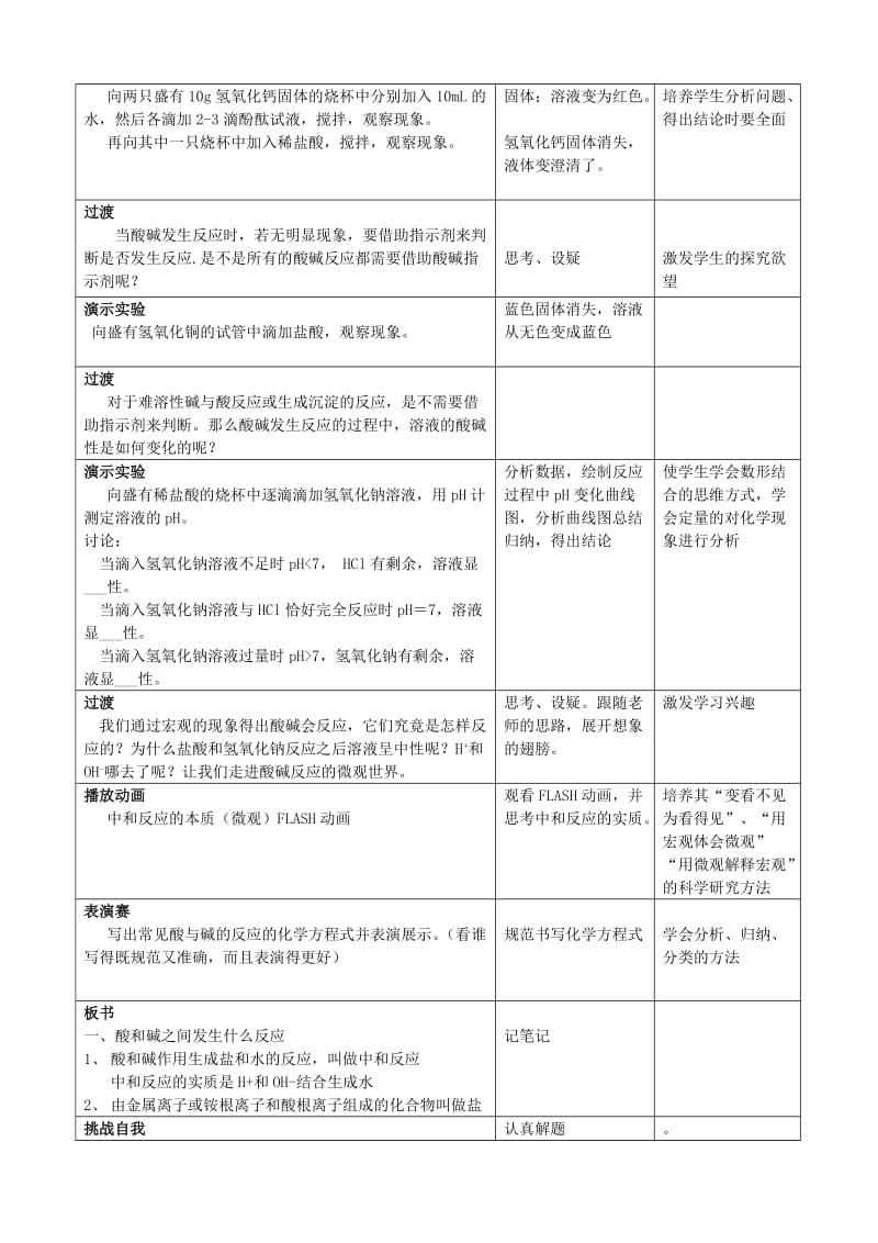 2019-2020年九年级化学全册 5.2《中和反应及其应用》教案 （新版）鲁教版.doc_第3页