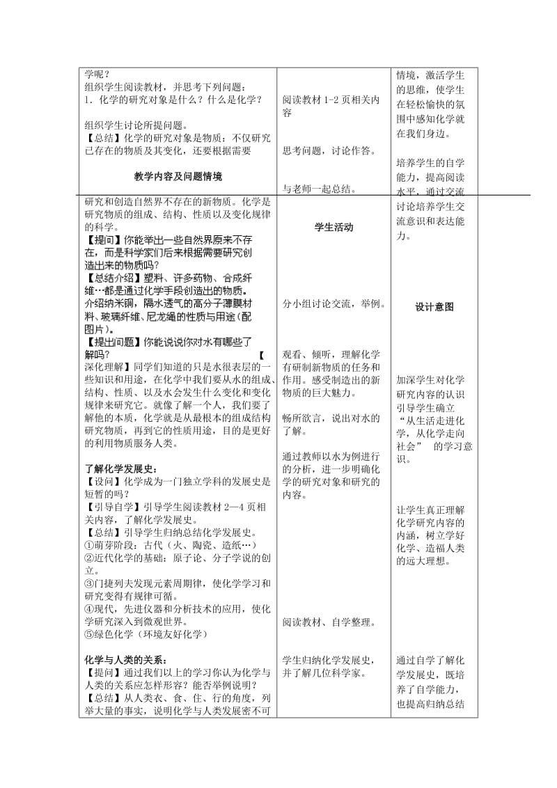 2019-2020年九年级化学上册 绪言 化学使世界变得更加绚丽多彩教案 （新版）新人教版(IV).doc_第2页