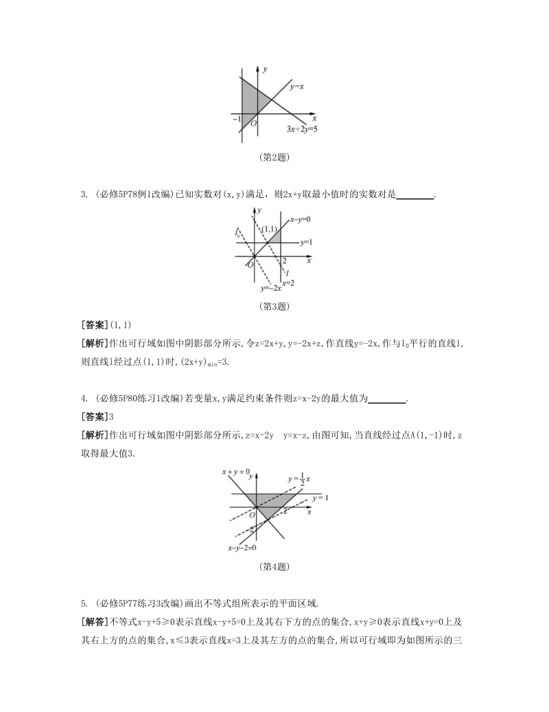 2019-2020年高考数学大一轮复习 第八章 第46课 简单的线性规划自主学习.doc_第2页